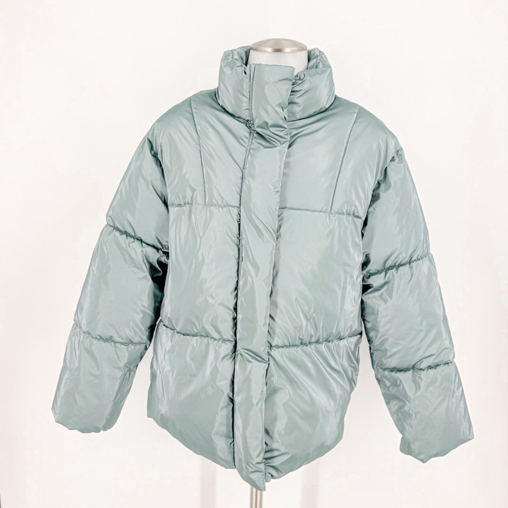 Zara Kids Green Puffer Coat